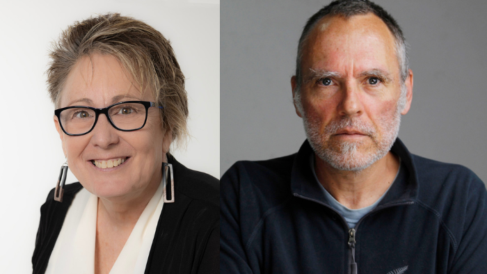 Tricia Falkner and Gerry le Roux in side by side portrait headshots Tricia Falkner and Gerry le Roux in side by side portrait headshots