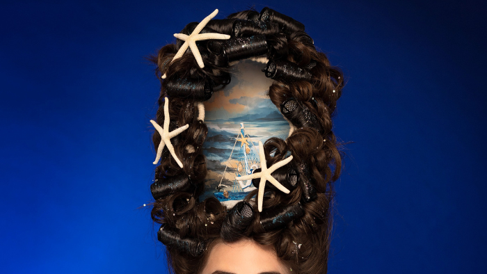 Emma's hairdressing entry to the national awards, modelled by Eva Corkery Emma's hairdressing entry to the national awards, modelled by Eva Corkery